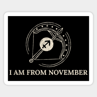 Born in November – Sagittarius Zodiac Design Magnet
